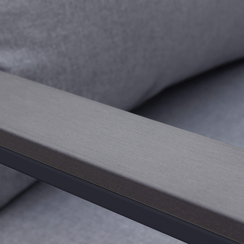 Salotto Angolare Surabaya con Cuscini in Alluminio Antracite