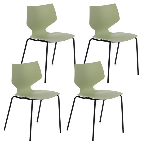 acquista Set 4 Sedie 51x50x77 cm in Polipropilene Speedy Verde