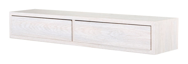 Mensola da Parete con 2 Cassetti 88,2x13,4x20 cm in Fibra di Legno Domino Rovere Imperiale