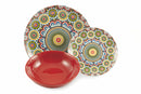 Servizio Piatti 18 Pezzi in Porcellana e Gres Multicolor Villa d'Este Home Tivoli Marrakech