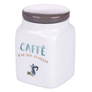 Barattolo Caffe 9,5x9,5x14,5 cm in New Bone China VdE Tivoli 1996 Le Travisate Bianco