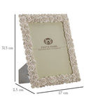 Cornice Roses 27x2,5x31,5 cm in Poliresina e Vetro