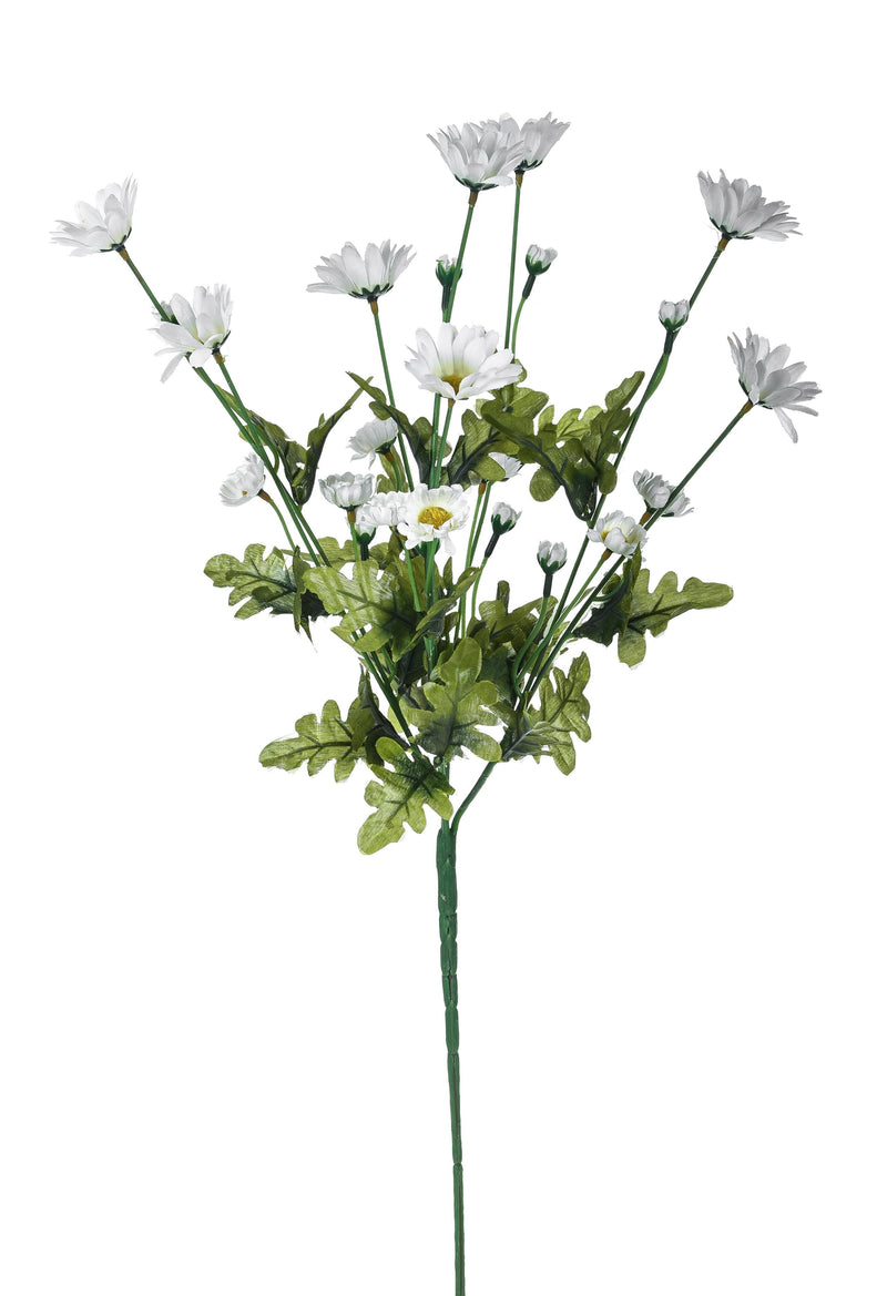 Set 6 Mazzetti di Margherita con Fiori Artificiali H 67 cm Bianco