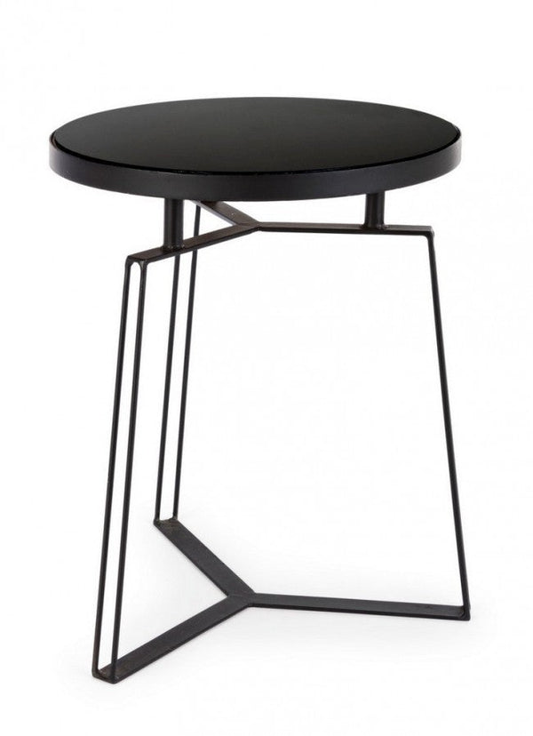 Runder Couchtisch Zaira D40 aus schwarzem Metall prezzo