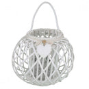Lanterna Lorelie   in Vimini Bianco