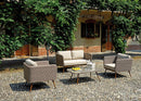 Set da Giardino in Wicker e Alluminio Vorghini Salamanca Beige