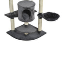 Albero Tiragraffi per Gatto grigio 60x60x200 cm 