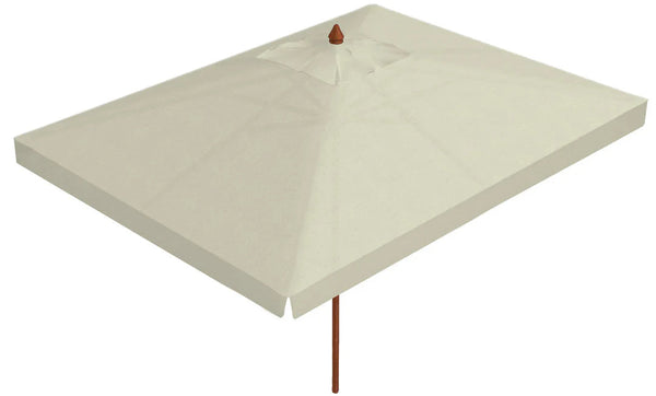 online Gartenschirm 2,5 x 3,5 m aus Holz, Ø 48 mm, ecrufarbener Acrylstoff