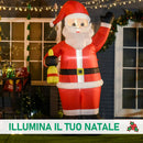 Babbo Natale Gonfiabile H245 cm con Luci a LED 