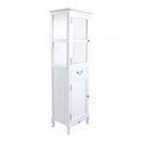 Vetrina Cuore 50x37x170 h cm in Legno di paulownia Bianco