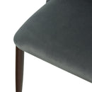 Set 2 Sedie imbottite in Metallo e Poliestere 45x57,5x87,5 cm  Grigio Scuro