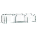 Serra da Giardino per Piante con 3 Porte in Acciaio e PVC 300x100x80 cm 