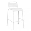 Sgabello Alto Vega 50x51x95 h cm in Acciaio Bianco