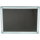 Specchio con Lampada Led e Antiappannamento in Alluminio Cromato Argento 80x60 cm 