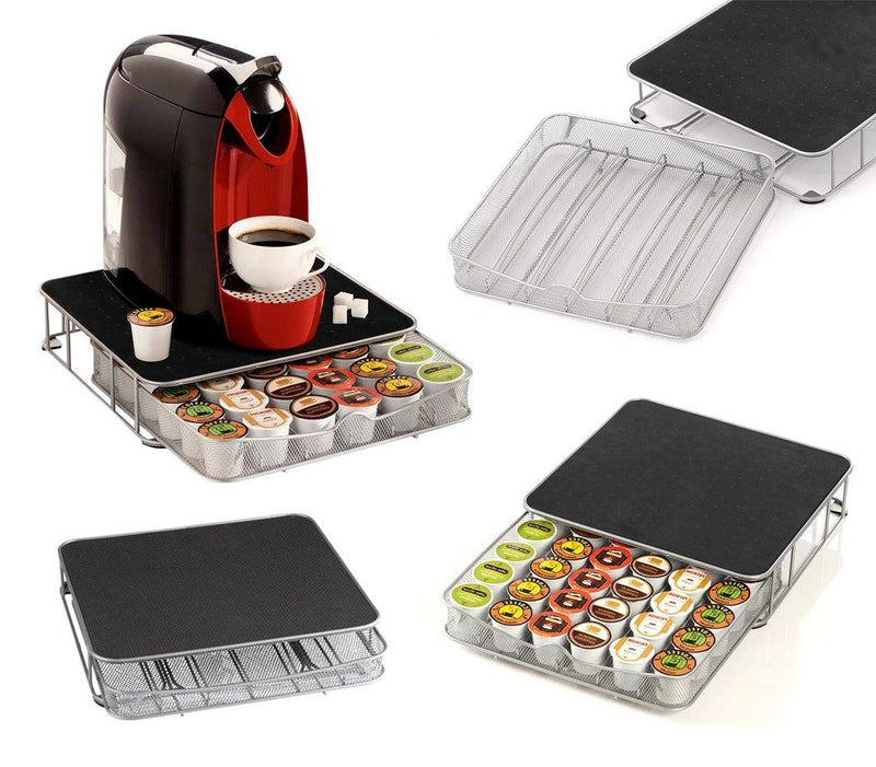 Cassetto Porta Capsule 31x29x6 cm 60 Posti in Metallo