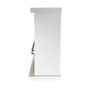 Camino a Bioetanolo da Pavimento 75x28x70 cm Stoccolma in Legno Bianco 
