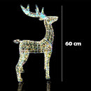 Renna Luminosa Natalizia Bianco Iridescente 60 cm con 300 LED Addobbo di Natale