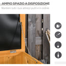Baule da Esterno 127x56x60 cm Impermeabile con Base Rialzata in Legno di Abete Giallo Scuro      