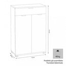Mobiletto con 2 Anta e 1 Cassetto 75x38x112 h cm in Truciolare bilaminato Noce