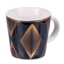 Set 6 Tazzine da Caffè Ø6x5,5 cm in Bone China VdE Tivoli 1996 Mondrian