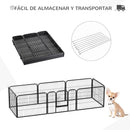 Recinto per Cani Gatti Cuccioli Roditori 8pz 80x60 cm 