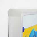 Bacheca con Ante Scorrevoli 160x98,2x5,9 cm in Alluminio Fondo Magnetico Silver