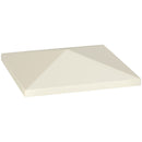 Copertura per Gazebo Pergola 298L x 298P cm in Tessuto Oxford 600D Bianco Crema   