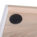 Scrivania da Ufficio con Cassetto in Legno e Acciaio Bianco e Rovere 120x60x80 cm 