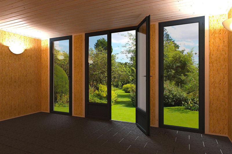 Casetta Abitabile da Giardino 4,97x3,65m Senza Pavimento con Pareti Isolanti Decor Home 15m²