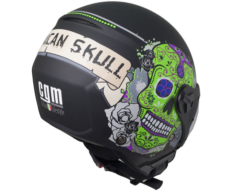 Casco Jet per Scooter Visiera Sagomata CGM Cancun 107S Nero