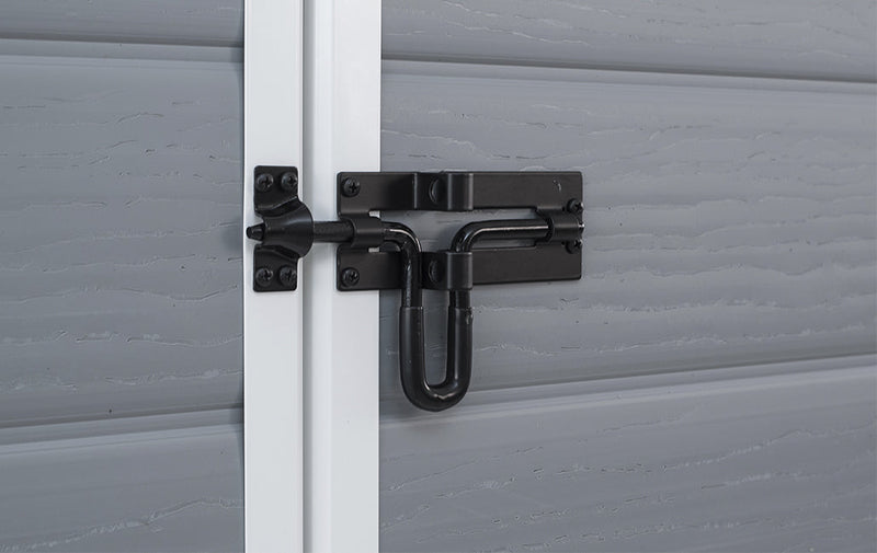 Casetta da Giardino Porta Attrezzi 185,8x236,8x227 cmin Resina Effetto Legno Keter Manor 6x8 Grigia