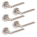 Maniglie Sydney per Porta da Interno Ø50 mm Alluminio e Zama Nickel Satinato 5 Set. Emuca