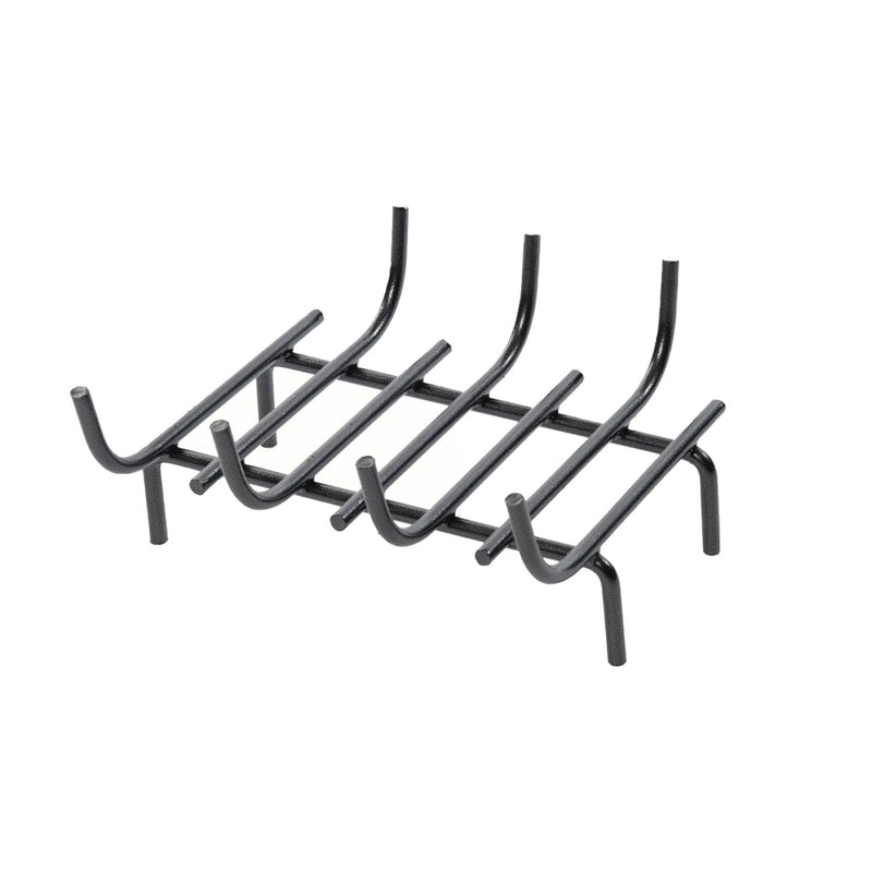 Brucialegna Braciere 7 Barre 35x30 cm in Ferro Verniciato Grigio Martellato 