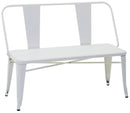 Panca in Metallo con Schienale Bristol Bianco