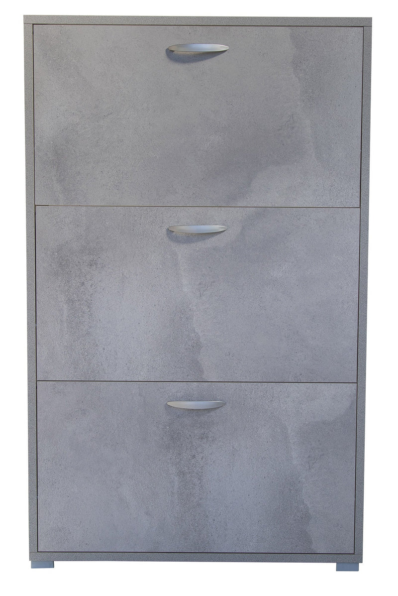 Scarpiera 3 Ante a Ribalta 73x25x120 cm in Legno Salvaspazio Pietra