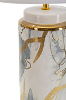 Lampada da Tavolo Glam Abstract Black Ø 25x48 cm in Ceramica e Poliestere