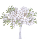 Set 12 Pick Bacche H12 cm Bianco