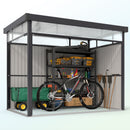 Capanno da Giardino con Lucernario in Acrilico 162x259x201 cm in Acciaio Grigio Scuro   