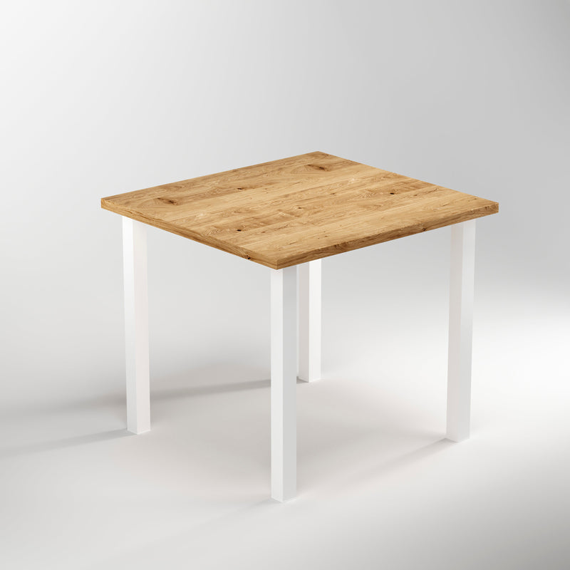 Set 4 Gambe Tavolo 50x50 mm in Acciaio Emuca Bianco