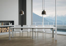 Consolle Allungabile in Legno H76,5x47x90/297cm 5 Allunghe Itamoby Magix Bianco Lucido Classica