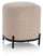 Gepolsterter Hocker 42x42x45 cm aus rosa Stoff