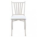 Sedia da Giardino Giunone con Cuscino 41x42x90 h cm in Acciaio Tortora