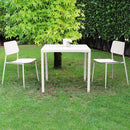 Tavolo Manchester Impilabile 80x80x73h cm in Acciaio Tortora
