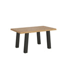 Tavolo Allungabile 160/260x90 cm Svalen Rovere Scortecciato Gambe Antracite      