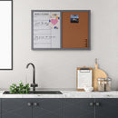 Bacheca Memo Lavagna Magnetica Bianca e Sughero Combinata 60x40cm Casa Ufficio