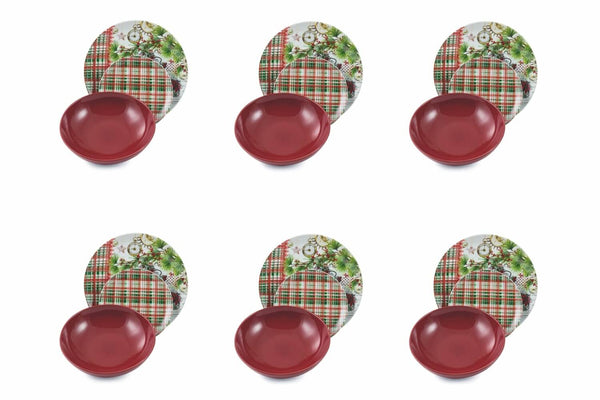 prezzo Villa d'Este Home Tivoli Canada Mehrfarbiges Tafelservice aus Porzellan, 18-teilig