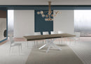 Tavolo Allungabile 180-440x90x77 cm Volantis Tortora Telaio Bianco 