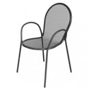 Sedia da Giardino Sheffield Impilabile 54x61x90 h cm in Acciaio Antracite