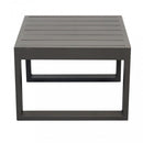 Tavolino Cuba 45x45x32 h cm in Alluminio Taupe