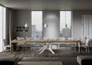 Tavolo Allungabile 180-440x90x77 cm Volantis Quercia Natura Telaio Bianco 